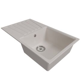 Мойка MIXLINE ML-GM20 из искусственного камня цвет белый 83х48 см_