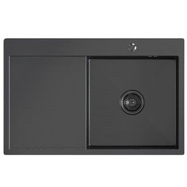 Мойка MIXLINE PRO из нержавеющей стали цвет черный 78х50 см_