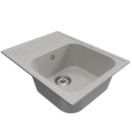 Мойка MIXLINE ML-GM18 из искусственного камня цвет серый 64х49 см_