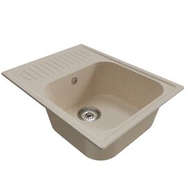 Мойка MIXLINE ML-GM18 из искусственного камня цвет бежевый 64х49 см_