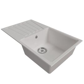 Мойка MIXLINE ML-GM20 из искусственного камня цвет белый 83х48 см_