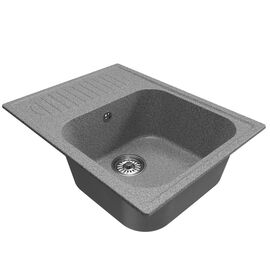 Мойка MIXLINE ML-GM18 из искусственного камня цвет темно-серый 64х49 см_