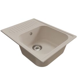 Мойка MIXLINE ML-GM18 из искусственного камня цвет белый 64х49 см_