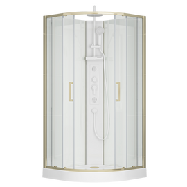 Душевая кабина  Royal Bath BERN RB90HK-WT-GD стекло прозрачное 90х90х223, Профиль: Золото_
