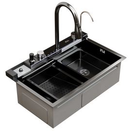 Мойка MIXLINE PRO из нержавеющей стали цвет графит 75х46 см_