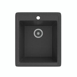 Мойка MIXLINE ML-GMS18 из искусственного камня цвет черный 41х47 см_