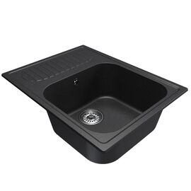 Мойка MIXLINE ML-GM18 из искусственного камня цвет черный 64х49 см_