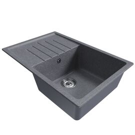 Мойка MIXLINE ML-GM19 из искусственного камня цвет графит 75х49.5 см_