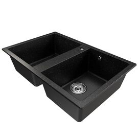 Мойка MIXLINE ML-GM23 из искусственного камня цвет черный 77х50 см_