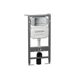 Система инсталляции для унитазов Ceramicanova Envision с кнопкой Flat хром матовый CN1002M_