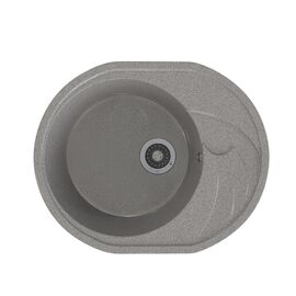 Мойка MIXLINE ML-GMS08 из искусственного камня цвет темно-серый 57х46 см_