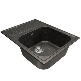 Мойка MIXLINE ML-GM18 из искусственного камня цвет черный 64х49 см_