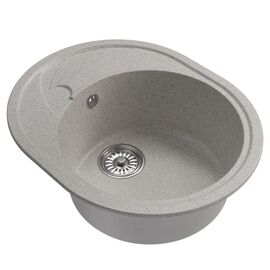 Мойка MIXLINE ML-GM17 из искусственного камня цвет серый 58х47 см_