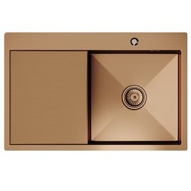 Мойка MIXLINE PRO из нержавеющей стали цвет бронза 78х50 см_