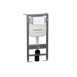 Сет 4 в 1 Ceramicanova унитаз Forma Rimless инсталляция с кнопкой Round цвет белый CN3009_1001W_1000_