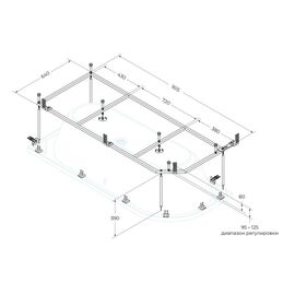 Металлический каркас Cezares METAURO CORNER-MF_