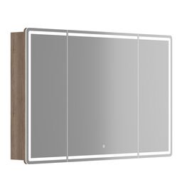 Зеркальный шкаф для ванной комнаты SANCOS Mirror 1190x150х740 мм с LED подсветкой дуб галифакс натуральный MI120EG_