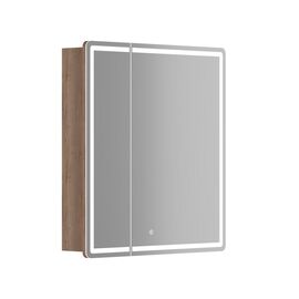 Зеркальный шкаф для ванной комнаты SANCOS Mirror 690x150х740 мм с LED подсветкой дуб галифакс натуральный с розеткойMI70EG_