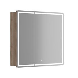 Зеркальный шкаф для ванной комнаты SANCOS Mirror 890x150х740 мм с LED подсветкой дуб галифакс натуральный MI90EG_