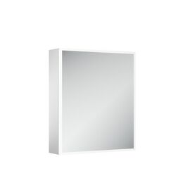 Зеркальный шкаф для ванной комнаты из алюминия SANCOS Evoke 600x700х136 мм с LED подсветкой SC8060_