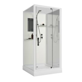 Душевая кабина Niagara Standart ST100/15Q/BK 100х100х210 квадрат профиль белый без крыши, Размер: 100х100, Наличие крыши: Без крыши_