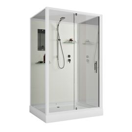 Душевая кабина Niagara Standart ST100/80/15Q/BK 100х80х210 прямоугольник профиль белый без крыши, Размер: 100х80, Наличие крыши: Без крыши_