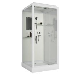 Душевая кабина Niagara Standart ST80/15Q 80х80х215 квадрат профиль белый, Размер: 80х80, Наличие крыши: С крышей_
