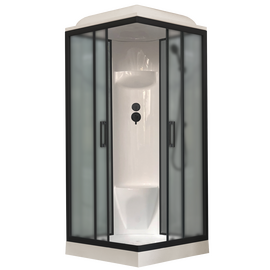 Душевая кабина Royal Bath RB 80HP6-GC-BL серое/матовое стекло, Размер: 80х80, Стекло: Матовое_
