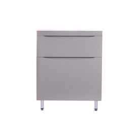 Тумба напольная Style Line Бергамо мини 70 2 ящика Люкс антискрейтч серый PLUS_