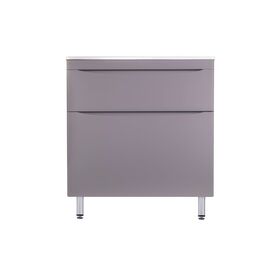 Тумба напольная Style Line Бергамо мини 90 2 ящика Люкс антискрейтч серый PLUS_