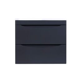 Тумба подвесная Style Line Бергамо мини 60 2 ящика Люкс антискрейтч черный PLUS_