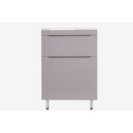 Тумба напольная Style Line Бергамо мини 60 2 ящика Люкс антискрейтч серый PLUS_