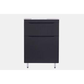 Тумба напольная Style Line Бергамо мини 60 2 ящика Люкс антискрейтч черный PLUS_