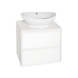 Тумба подвесная Style Line Монако 60 2 ящика Гамма 56 Осина бел /бел лакобель PLUS_
