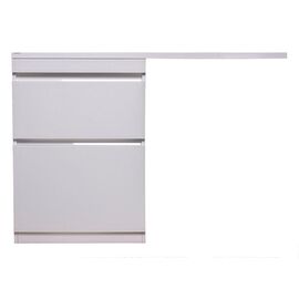 Тумба напольная Style Line Даймонд 120 glass Люкс белая PLUS_