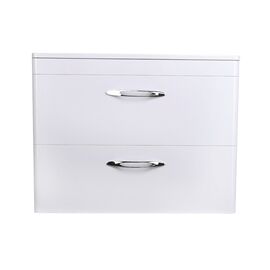 Тумба подвесная Style Line Каре 80 2 ящика Люкс белая PLUS_