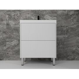 Тумба напольная Style Line Стокгольм 70 Classic 70 2 ящика белый рифленый софт PUSH_