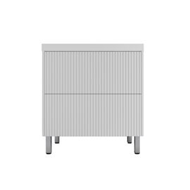 Тумба напольная Style Line Стокгольм 80 Classic 80 2 ящика белый рифленый софт PUSH_