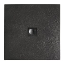Душевой поддон из искусственного мрамора с сифоном BelBagno UNO TRAY-MR-UNO-A-90-35-NERO-NO_