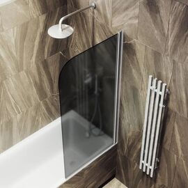 Шторка для ванны поворотная на монопетле Maybah Glass MGV-636-5 800х1400 мм стекло графит матовый_