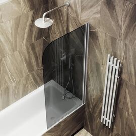 Шторка для ванны поворотная на монопетле Maybah Glass MGV-642-5 900х1400 мм стекло графит_