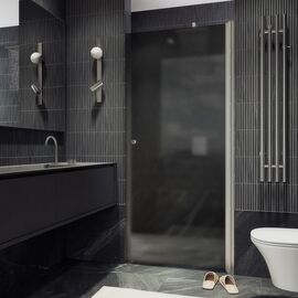 Душевая дверь на монопетле MaybahGlass MGD-1673-5 1980х700 стекло графит матовый 6 мм_