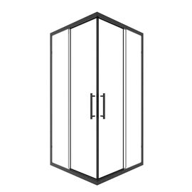 Душевой угол Timo TKSS-100/03C-8 1000х1000х2000 профиль черный стекло прозрачное 8 мм_