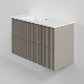 Тумба под раковину La Fenice La Fenice Terra Twin Cappuccino 100 см бежевая матовая_