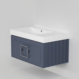 Тумба под раковину La Fenice Cubo Blu Grigio синяя 80_