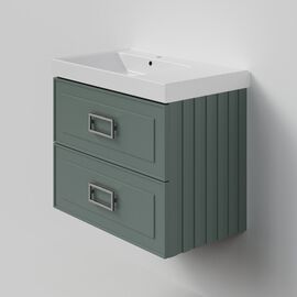 Тумба под раковину La Fenice Cubo Grigio TWIN серо-зеленая 80_