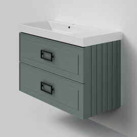 Тумба под раковину La Fenice Cubo Grigio TWIN серо-зеленая 100_