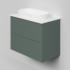 Тумба под раковину La Fenice La Fenice Terra Twin Grigio 80 см серо-зеленая матовая_