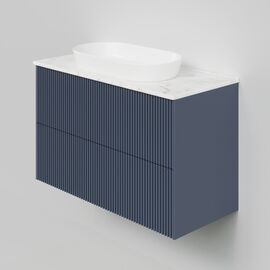 Тумба под раковину La Fenice La Fenice Terra Twin Blu Grigio 100 см синяя матовая_