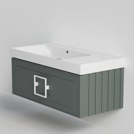 Тумба под раковину La Fenice Cubo Grigio серо-зеленая 100_